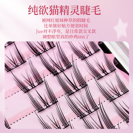 Eyelash Family Lazy Trilogy Series Cat Ear Sun Flower False Eyelash Single Cluster Mixed Style One-stop Purchase