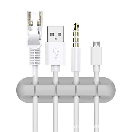 New desktop charging data cable holder multi-port creative storage wire silicone cable organizer hub