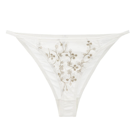 Mesh Lace Court Wearing French Fishbone Underwear Women's Cross-border Embroidered Bra Panties Set