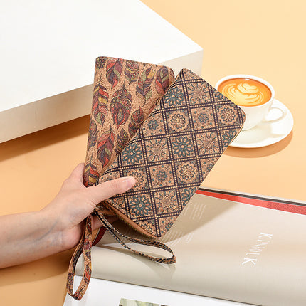2024 New Arrival Cross Mirror PU Softwood Wallet Long Zipper Wallet Mobile Phone Bag Single Pull Medium Zipper Wallet