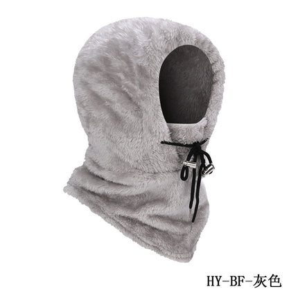 Cross-border Autumn and Winter Outdoor Riding Mask Sports Windproof Cold-proof Warm Hat Scarf Double-sided Arctic Fleece Headgear Face Protection