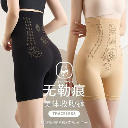 High-Waisted Postpartum Tummy Control Panties, Strong Tummy Control, Butt-Lifting Shaping Panties for Women, Plus Size, Flat-Leg Waist Trainer Shapewear, Non-Curling