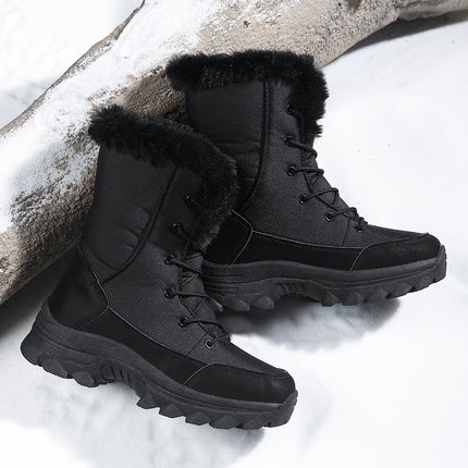 Shoe Factory Wholesale New Winter High-Top Non-Slip Plus Velvet Women's Boots High Boots Women's Snow Boots Fashionable Warm Boots