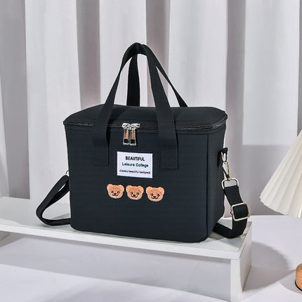 Cartoon Embroidered Handbag 2025 Spring New Waterproof Insulated Lunch Box Bag Ins Crossbody Bag Mommy Bag Women's Bag