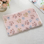 60*40cm / Beige dog paw blanket