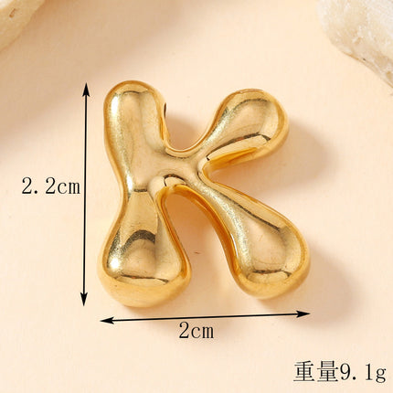 Pendant Single Pendant European and American Fashion Stainless Steel Jewelry Mini Bubble English Letter Pendant DIY Accessories Jewelry