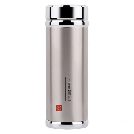 Silver Cup 999 sterling silver liner health cup large capacity vacuum cup snowflake silver tea cup elegant cup lettering