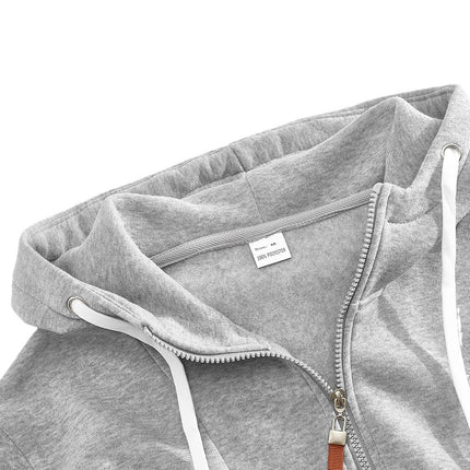 2024 Autumn and Winter New Cross-Border Temu Men's Sweatshirts Sports Casual Zipper Hoodies Loose Pullover Sweatshirts Wholesale