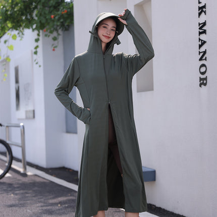 Sun Protection Clothing for Women Summer 2026 New Long Style Full-Body Slim Fit Ice Silk Beach Sun Protection Clothing Anti-Ultraviolet Sun Protection Shirt