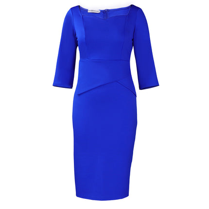 D591 Amazon Foreign Trade Women's Clothing 2025 New Fashion Pure Color Hip-Covering Ol Tongle Pencil Skirt European and American Dress