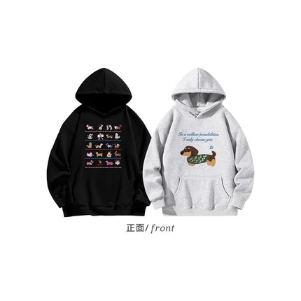 High-grade oversize Men's and Women's Top Special Couple Clothing Autumn and Winter fleece-lined Hooded Sweat Fashion Brand Class Clothes
