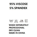 Fabric composition: 95% viscose fiber 5% spandex / S