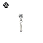 Teeth m0.9 / Water drop pendant silver (head only)