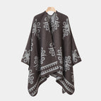 Slit scarf-grey
