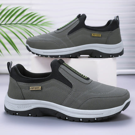 Men's Shoes 2026 Spring New Cross-Border Dropshipping Solid Color Versatile Casual Shoes Hiking Shoes Soft Sole Korean Style Casual Walking Shoes