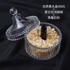 Mongolian bag + citrine gravel 400g + obsidian column
