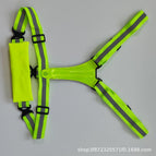 Fluorescent green / L vest has front strap