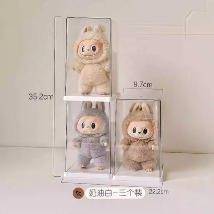 Labubu Vinyl Display Box Transparent Plush Doll Doll Hand-Made Bubble Matra Boubu Dust-Proof Storage Box