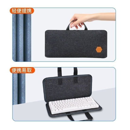 New Felt Computer Keyboard Portable Storage Bag E-sports Equipment Mechanical Keyboard Bag Dust-proof Drop-proof Protective Cover