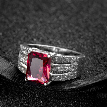 Cross-border luxury personality accessories zircon ring Europe and the United States foreign trade wholesale best selling ladies ring r7772
