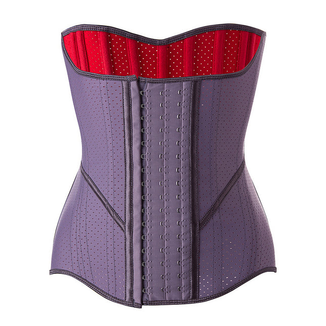 European and American Style Latex Purple [Double-Layer] Waist Trainer, Slimming Belt, Waist Support Belt, Women's Body Shaper