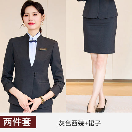 Professional Suit Vest suit Waitress Hotel Attendant Work Clothes Dental Oral Front Desk Horse Clamp Work Uniform Autumn