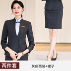 gray suit skirt / S