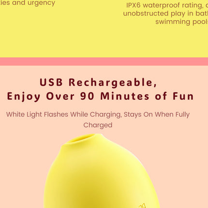Lemon Vibrator Sucking G-Spot Clitoral Stimulator Vibrating Massger 10 Modes Silicone Dildo Clitoral Sucker Sex Toy For Women