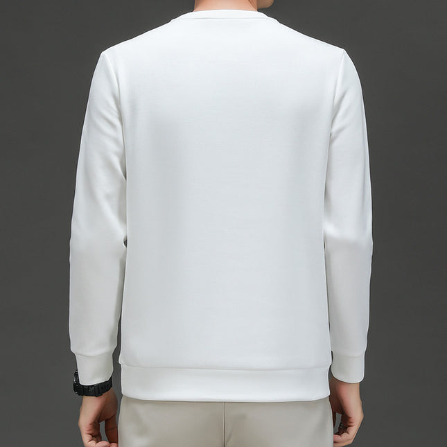 Mingdi Mouse Men's Autumn New Pure Cotton Long Sleeve T-Shirt Top Fashionable Round Neck Bottoming Shirt Men's Sweatshirt