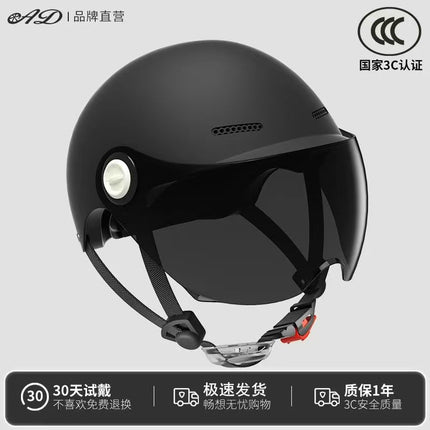 Ad3C Certified Electric Vehicle Helmet Summer Women's Popular Men's Safety Helmet Half Helmet Wholesale New National Standard Sun Protection Popular Model