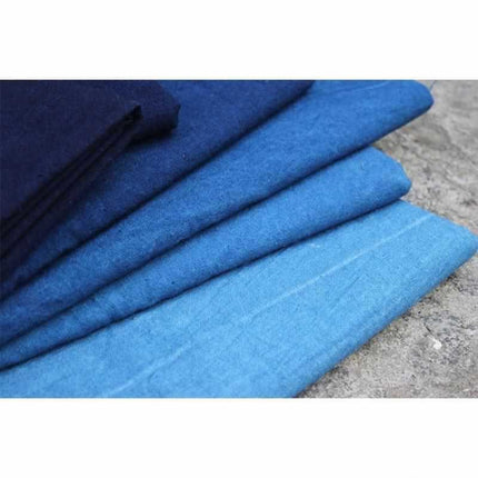 Indigo-Dyed Fabric Handmade Indigo Dyeing Plant Dyeing Wood Dyeing Sashiko Embroidery Fabric Clothing Fabric Handmade Cloth Printing and Dyeing Cotton Summer