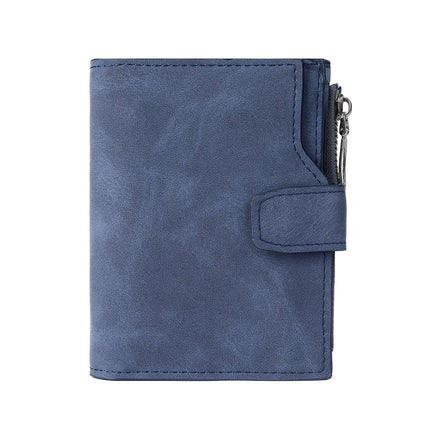 New Women's Wallet Short Zipper Wallet Korean Version Versatile Coin Purse Multi-Card Slot Buckle Card Holder Factory Direct Supply