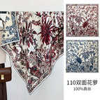 Double-sided flower dill retro roman style / 110*110CM