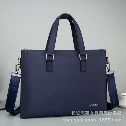 New Men's portable office bag Oxford cloth briefcase casual file bag shoulder messenger computer bag