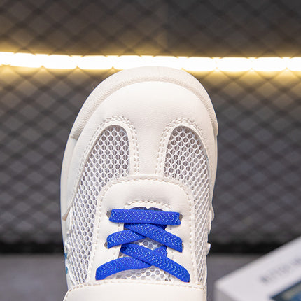 Nezha Ao Bing Children's Cartoon Sports Shoes Summer New Breathable Single Mesh Sneakers Soft Sole Non-Slip Girls' White Shoes