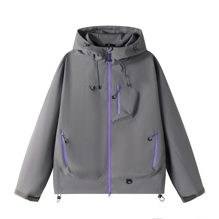 Soft Shell Jacket for Men and Women, New Three-In-One Detachable Single-Impact Hooded Jacket, Outdoor Windproof and Waterproof Mountaineering Jacket