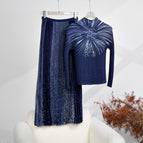 Cowboy color / 90cm overskirt + T-shirt set