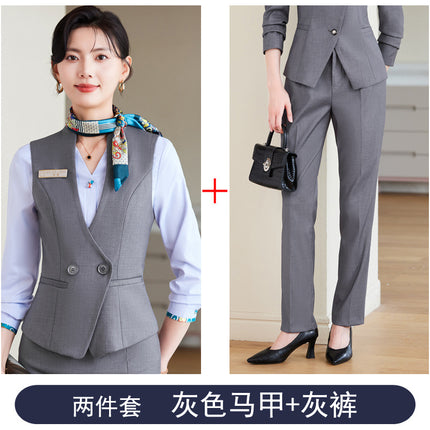 Hotel Front Desk Vest Professional suit Female Temperament Business Western Restaurant Waiter Tooling Head Waiter Manager Work Clothes