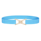 Sky blue gold buckle / L 85cm