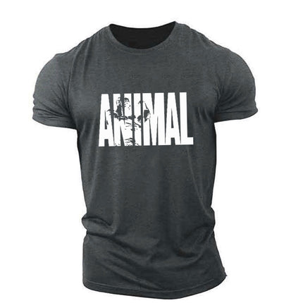 Trendy Cotton Elastic Loose Muscle Training Brothers Clothes Summer Fitness Sports T-shirt Short Sleeve Men's Running Half Sleeve