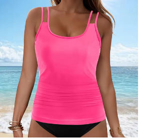 [Set] 2025 New Women's Split Swimsuit Digital Printing European and American Large Size Tankini Dropshipping