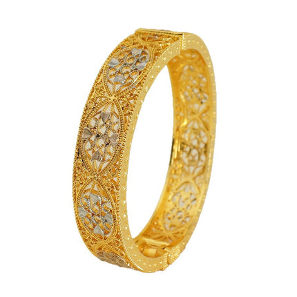 Gold Silver Rose Color Middle East Ethiopian Bangles Dubai Women Fashion Jewelry Bridal Wedding Gift