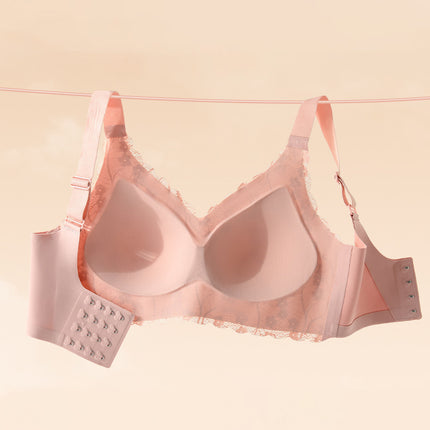 Bra underwear for women, big chest, small breast, anti-sagging full cup, thin corset, adjustable plus size seamless