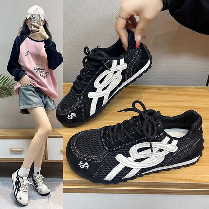 Retro Cortez-Style Women's White Sneakers 2026 Autumn New Fashion Trendy Color-Blocking Versatile Casual Shoes German Training Shoes