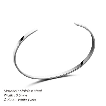 St.Delan Cross-Border Popular Accessories Stainless Steel Bracelet European and American Simple Fashion Open Design Men's Batch