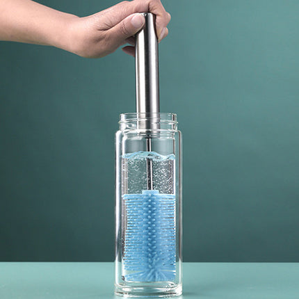 Semi-Automatic Rotating Cleaning Brush Baby Bottle Water Cup Tea Cup Cleaning Cup Brush Household Push-Type Cleaning Mixer