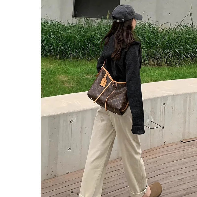 khaki Straight Leg Jeans Women's Trendy All-match New Arrival Loose High Waist Slimming Narrow Version Dosing Wide Leg Long Pants