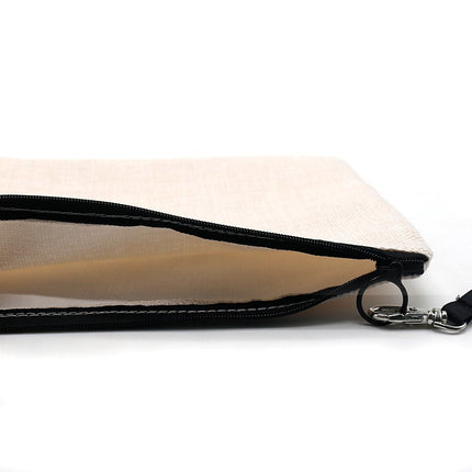 Blank cotton and linen pencil case personalized storage bag linen sublimation ladies cosmetic bag gift bag blank