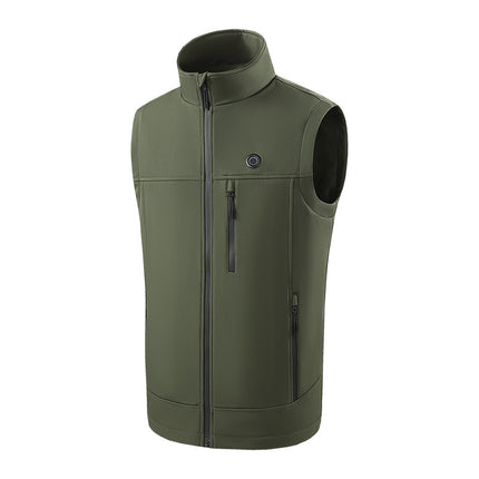 Cross-border dedicated men's stand collar heating vest cotton vest electric heating vest USB power supply intelligent constant temperature heating clothes