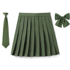Pure (military color) skirt + bow tie + tie / 140CM